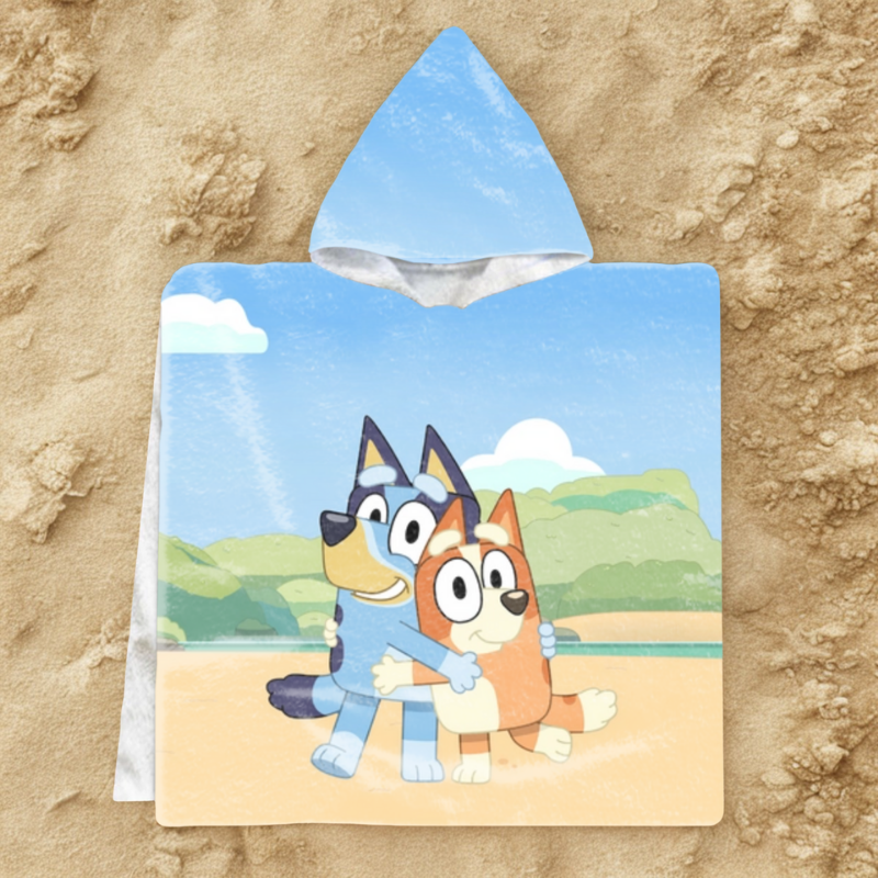 Блуи и Бинго - детско пончо