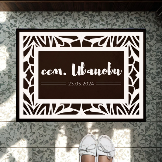 Персонализирана постелка - фамилия и дата