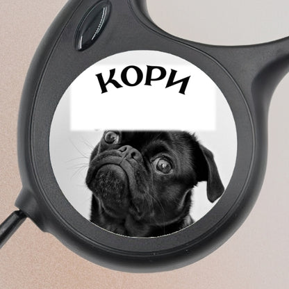 Автоматичен повод със снимка и името на вашия любимец