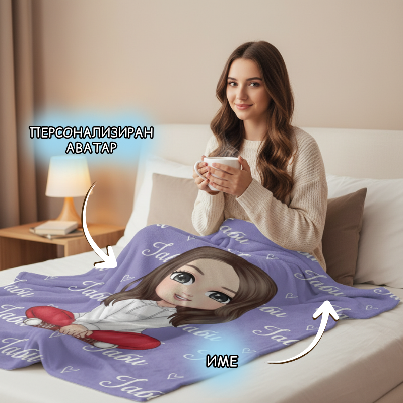 Момиче тийн аватар - поларена завивка