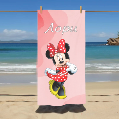 Детска плажна кърпа - Мини Маус