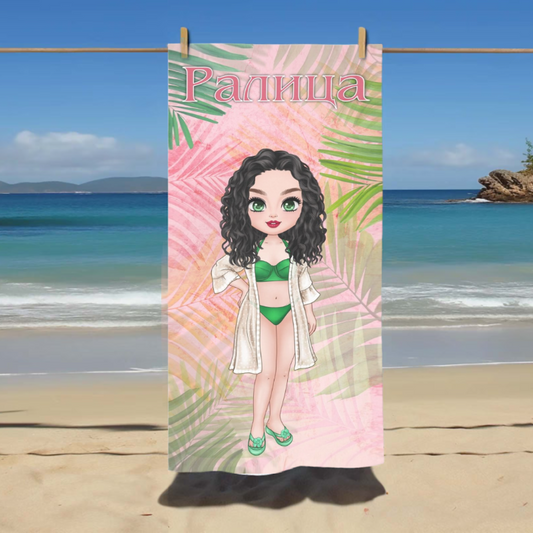 Дамска плажна кърпа с различни фонове