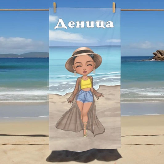 Дамска хавлия - феерична мадама на плажа