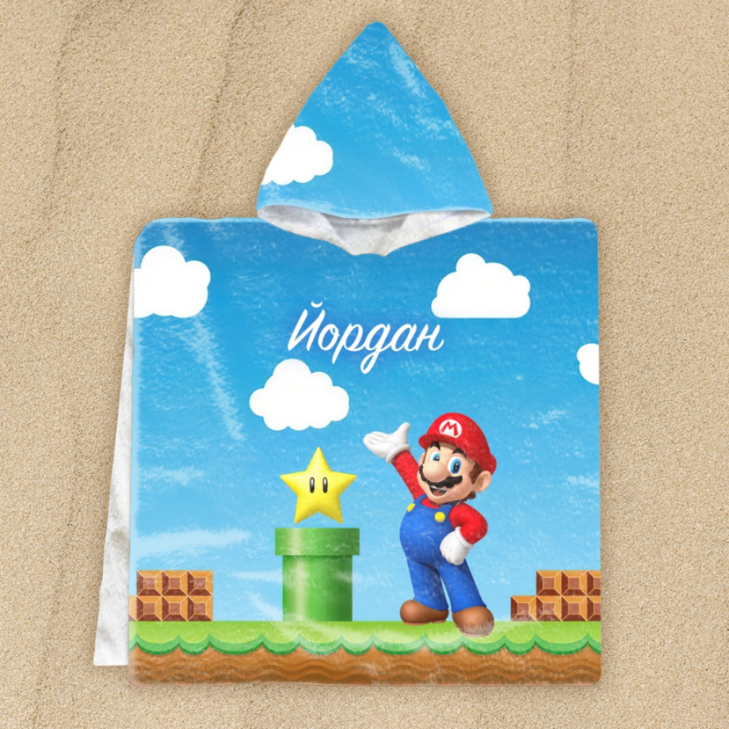  Супер Марио - детско пончо