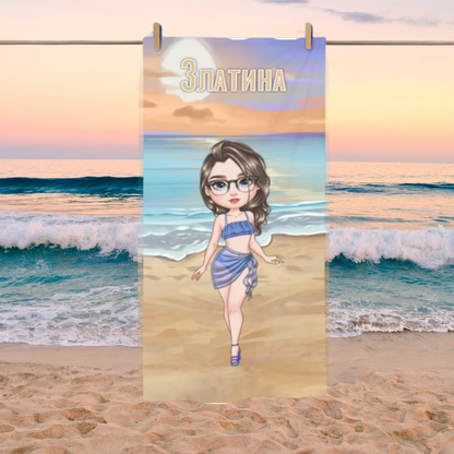 Дамска хавлия - феерична мадама на плажа