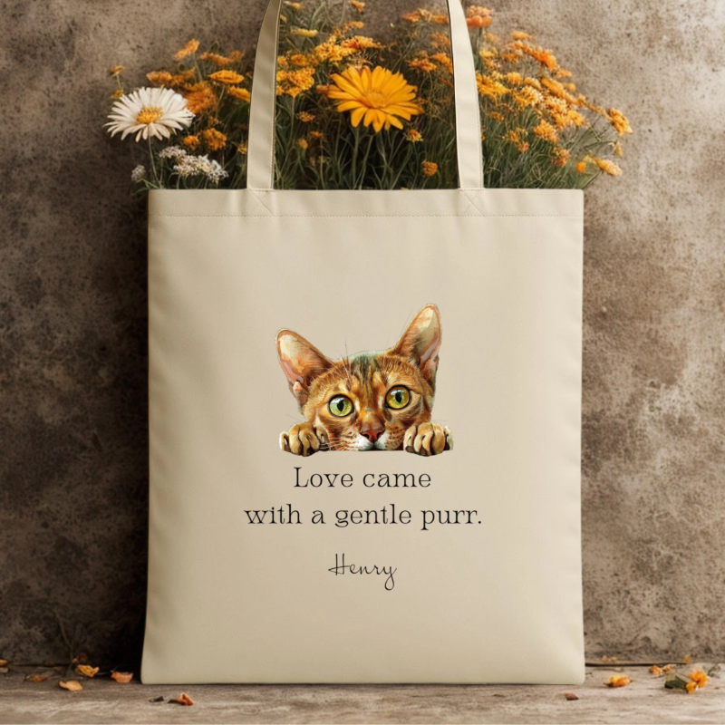 Персонализирана торба с лика и името на вашето коте