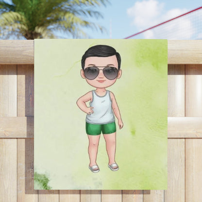 Персонализирана плажна кърпа - дете