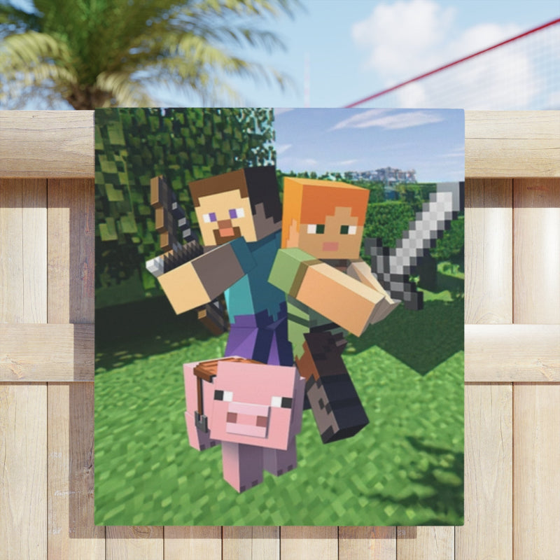 Minecraft - Детска кърпа за плаж