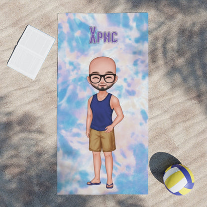 Плажна кърпа - мъж - tie dye