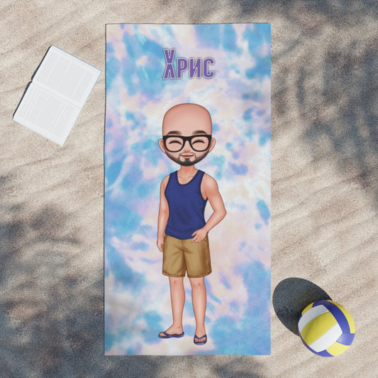 Плажна кърпа - мъж - tie dye