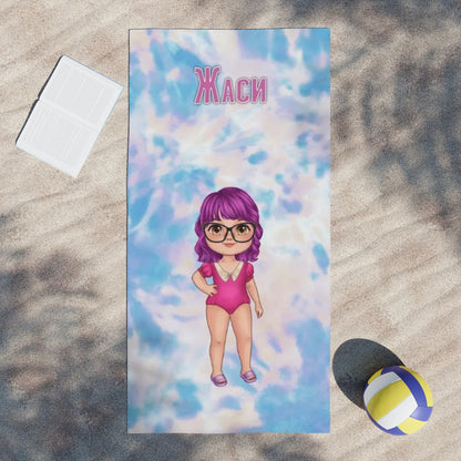 Плажна кърпа - дете - tie dye