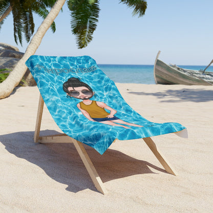 Плажна кърпа - мъж с различни фонове