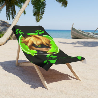 Детска кърпа за плаж - Черният котарак