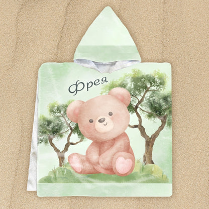 Детско пончо - Мече в гората