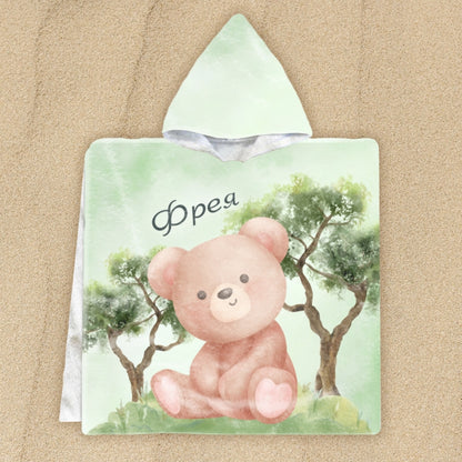 Детско пончо - Мече в гората