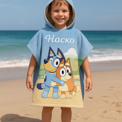 Блуи и Бинго - детско пончо