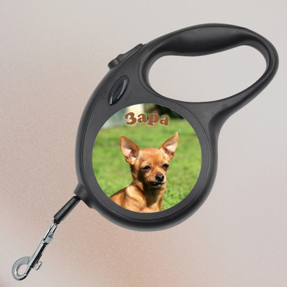 Автоматичен повод със снимка и името на вашия любимец