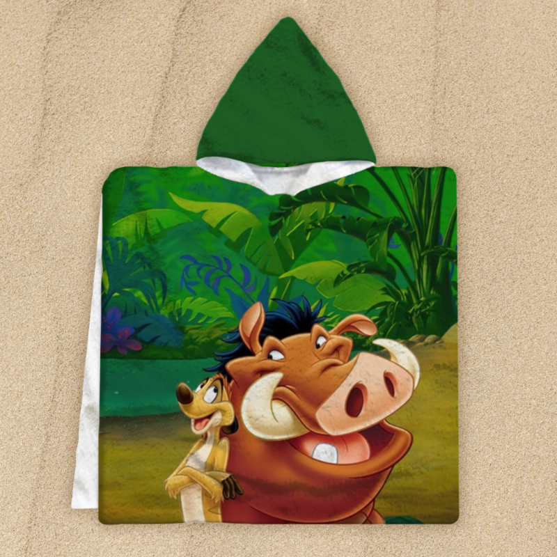 Детско пончо - Цар Лъв - Тимон и Пумба