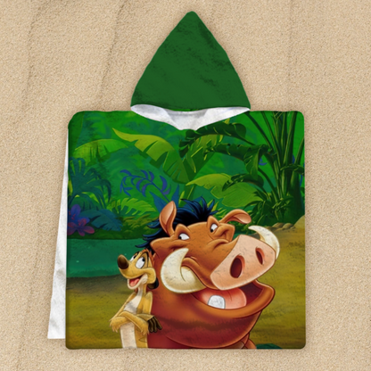 Детско пончо - Цар Лъв - Тимон и Пумба