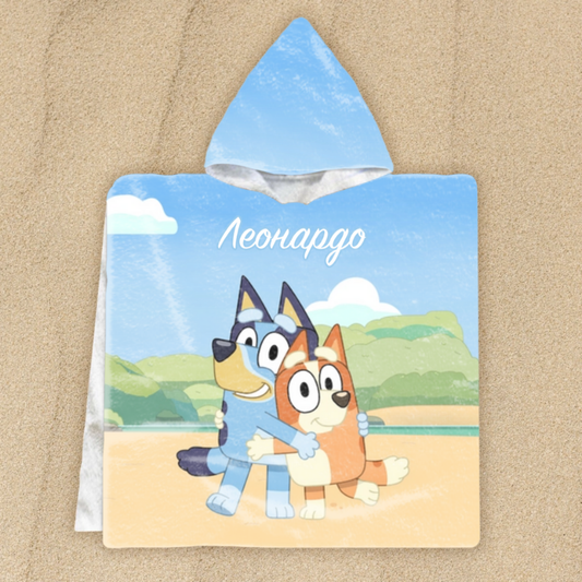 Блуи и Бинго - детско пончо