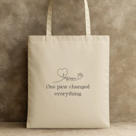 Платнена торба - one paw changed everything