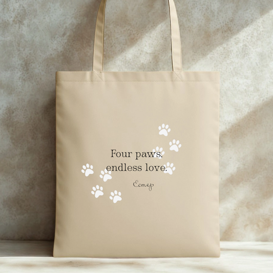 Платнена торба - four paws, endless love