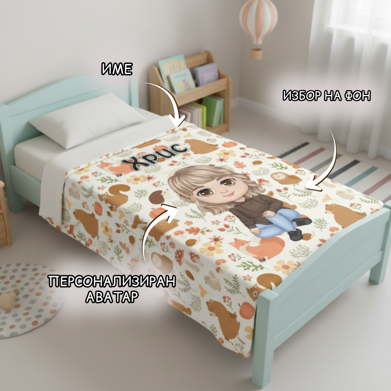 Детска завивка - аватар - животни - различни фонове