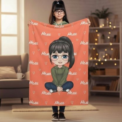 Момиче тийн аватар - поларена завивка