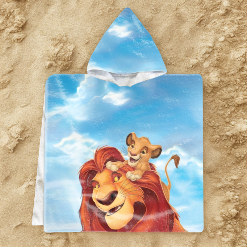 Цар Лъв - Симба и Муфаса - детско пончо
