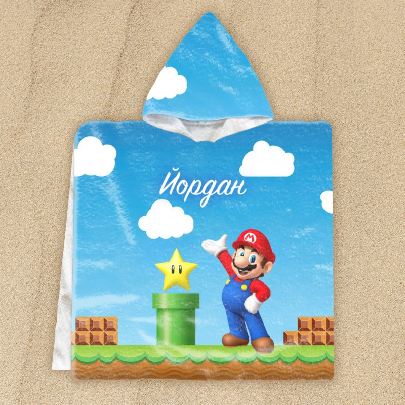  Супер Марио - детско пончо