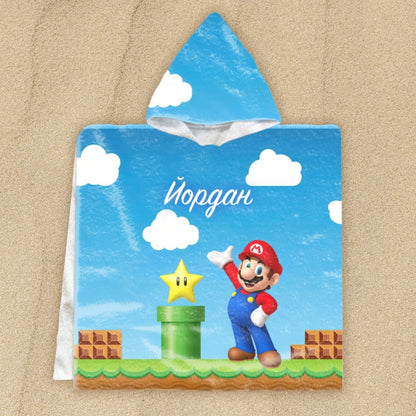  Супер Марио - детско пончо