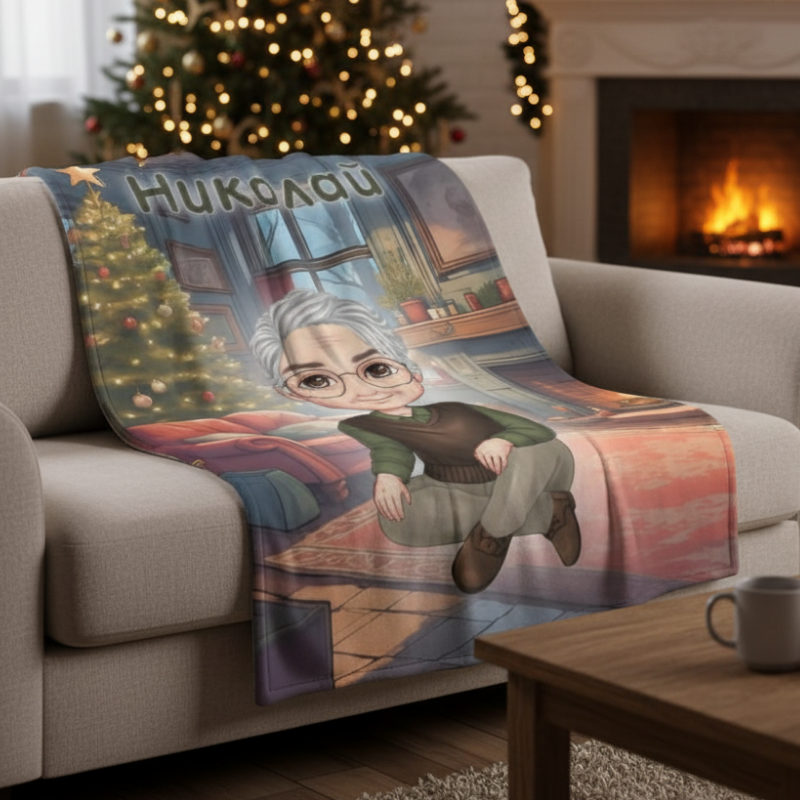 Коледна завивка с аватар - мъж/жена