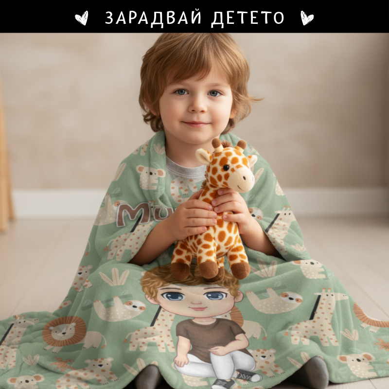 Детска завивка - аватар - животни - различни фонове