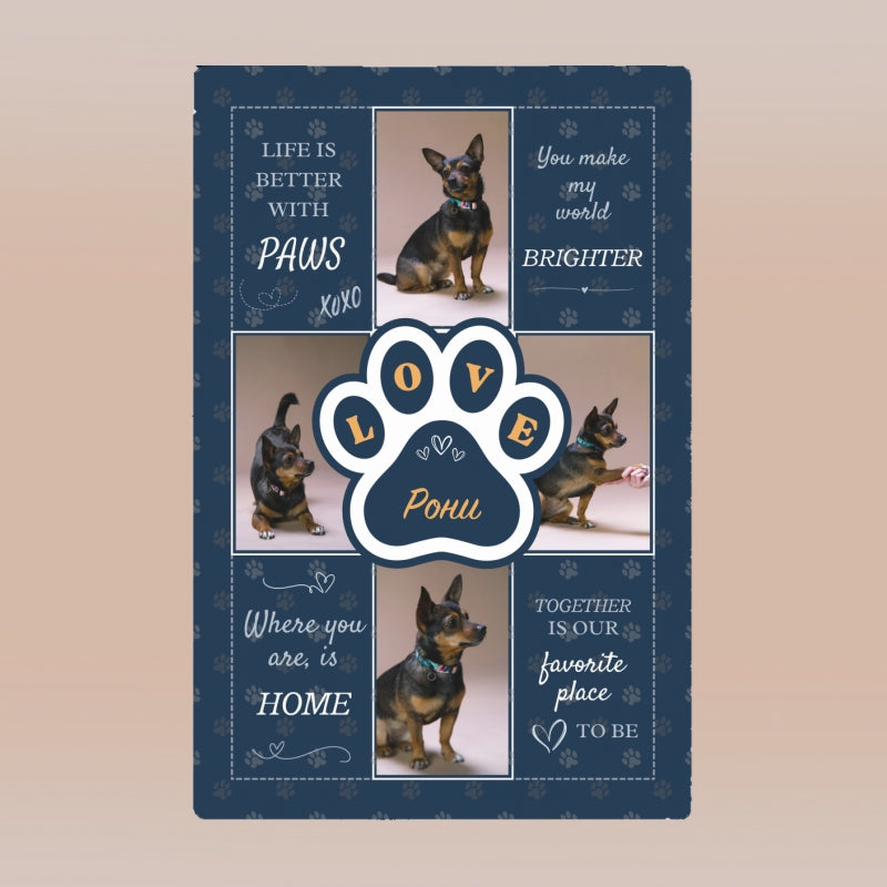 LOVE - paw - поларена завивка